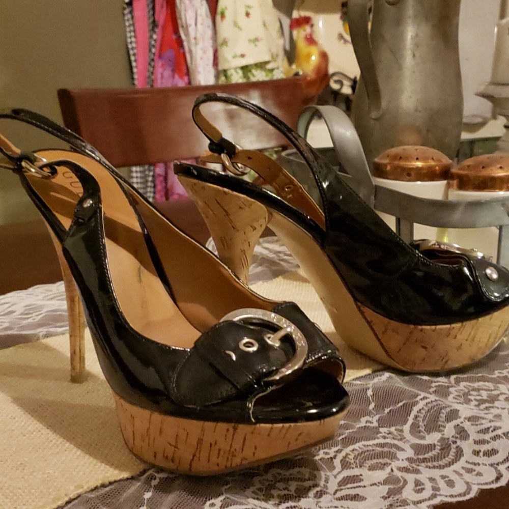 Guess buckled heels